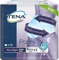Фото Tena Подгузники-трусы для взрослых Pants Plus Night Medium (80-110 см) 12 шт