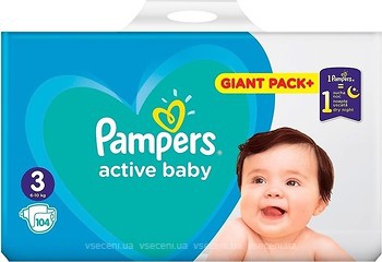 Фото Pampers Active Baby Midi 3 (104 шт)