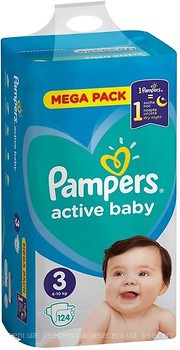 Фото Pampers Active Baby Midi 3 (124 шт)