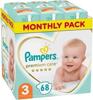 Фото Pampers Premium Care Midi 3 (68 шт)