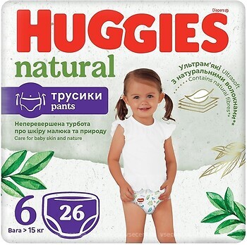 Фото Huggies Natural Pants 6 (26 шт)
