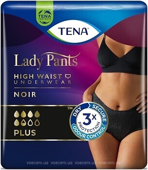 Фото Tena Підгузки-труси для дорослих Lady Slim Pants Plus Medium Black (75-105 см) 9 шт
