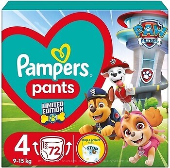 Фото Pampers Pants Maxi Paw Patrol 4 (72 шт)