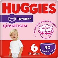Фото Huggies Pants 6 для дівчаток (90 шт)
