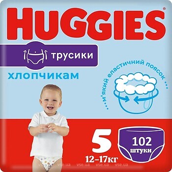 Фото Huggies Pants 5 для хлопчиків (102 шт)