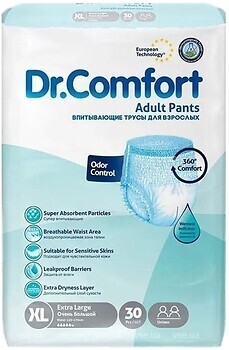 Фото Dr.Comfort Підгузки-труси для дорослих Extra Large (120-170 см) 30 шт