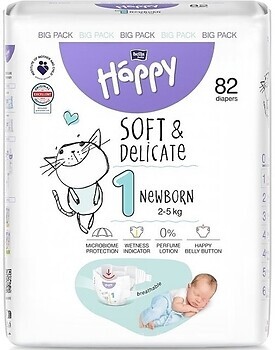 Фото Bella Happy Soft & Delicate Newborn 1 (82 шт)