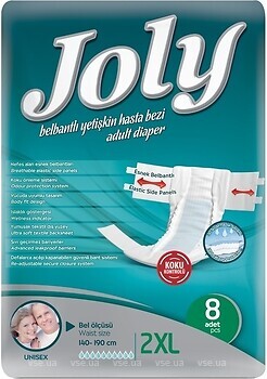 Фото Joly Підгузки для дорослих XXL (140-190 см) 8 шт