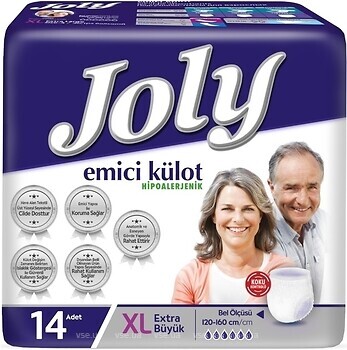 Фото Joly Підгузки-трусики для дорослих 4 Extra Large (120-160 см) 14 шт