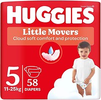 Фото Huggies Little Movers 5 (11-25 кг) 58 шт