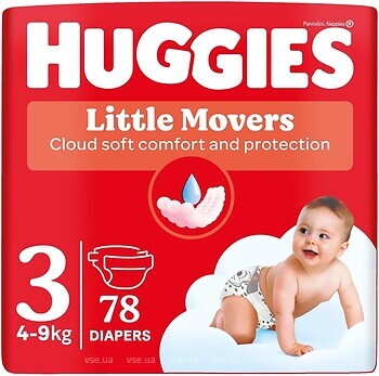 Фото Huggies Little Movers 3 (4-9 кг) 78 шт