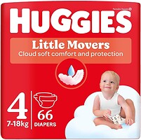Фото Huggies Little Movers 4 (7-18 кг) 66 шт