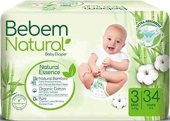 Фото Bebem Natural 3 (4-9 кг) 34 шт