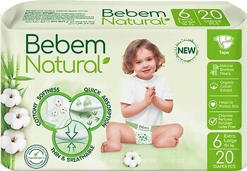 Фото Bebem Natural 6 (15+ кг) 20 шт