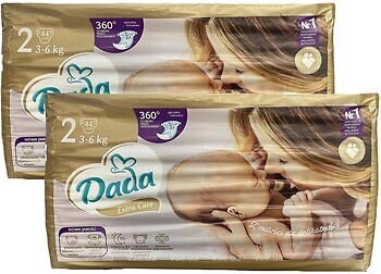Фото Dada Extra Care 2 (3-6 кг) 2x 44 шт