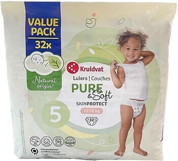 Фото Kruidvat Pure & Soft Junior 5 (10-16 кг) 32 шт