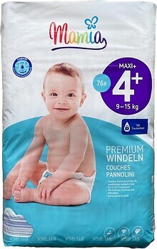 Фото Mamia Premium 4+ Maxi+ (9-15 кг) 76 шт