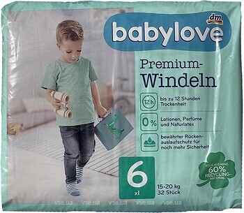 Фото Babylove Premium 6 (15-20 кг) 32 шт