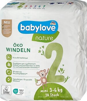 Фото Babylove Nature 2 (3-6 кг) 28 шт