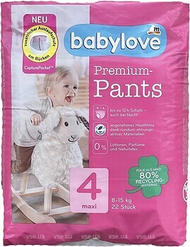 Фото Babylove Pants Premium 4 (8-15 кг) 22 шт