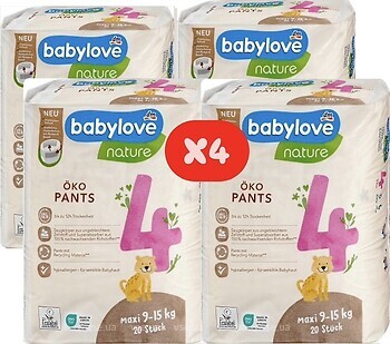 Фото Babylove Pants Nature 4 (9-15 кг) 4x 20 шт