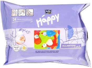 Фото Bella Happy Влажные салфетки детские с аллантоином и витамином E 24 шт