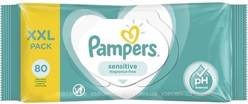Фото Pampers Вологі серветки дитячі Sensitive 80 шт