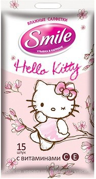 Фото Smile Вологі серветки Hello Kitty 15 шт