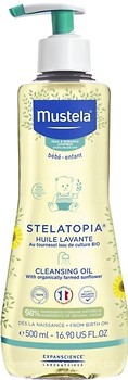 Фото Mustela Олія дитяча для купання очищувальна Stelatopia 500 мл