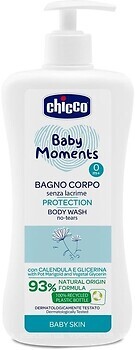 Фото Chicco Гель для купання дитячий Baby Moments Без сліз з екстрактом календули 500 мл (10580.00)