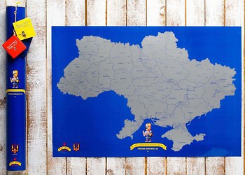 Фото My Map Скретч-карта Украины SuperUkraine edition в тубусе