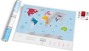 Фото 1dea.me Скретч-мапа світу Travel Map Silver World (SW)