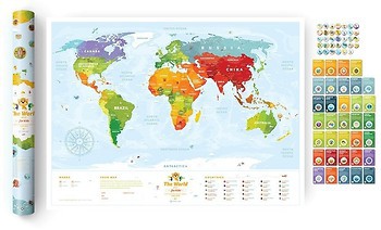 Фото 1dea.me Скретч-мапа світу для дітей Travel Map Kids Sights (KS)
