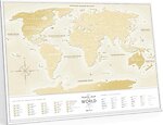 Фото 1dea.me Скретч-карта світу Travel Map Gold World Ukr в рамі (GWUAF)