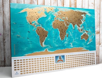 Фото My Map Скретч-мапа світу Flags edition в тубусі