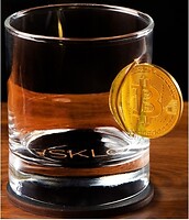 Фото VSklo Стакан для виски с биткоином