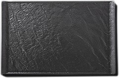 Фото Wilmax тарелка Slatestone 33.5x20.5 см Black (WL-661110/A)