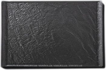 Фото Wilmax тарілка Slatestone 33.5x20.5 см Black (WL-661110/A)