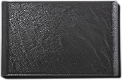 Фото Wilmax тарілка Slatestone 29.5x14.5 см Black (WL-661109/A)