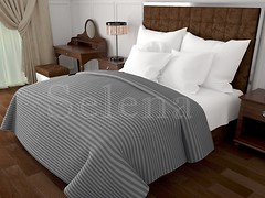 Фото Selena 100721 Stripe сіро-білий двоспальний Євро