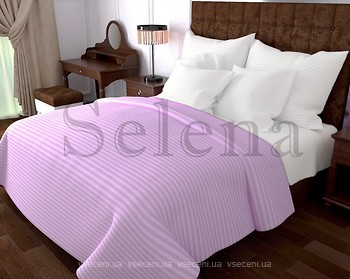 Фото Selena Stripe бузково-білий двоспальний Євро (100741)