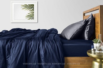 Фото Cosas Сатин двоспальний Євро синій сірий 1