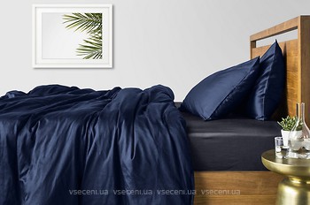 Фото Cosas Сатин двоспальний Євро синій сірий