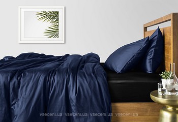Фото Cosas Сатин двоспальний Євро синій чорний