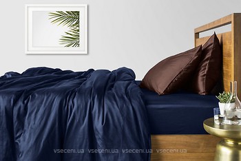 Фото Cosas Сатин двоспальний Євро синій шоколад 1
