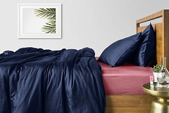 Фото Cosas Сатин двоспальний Євро синій пудра