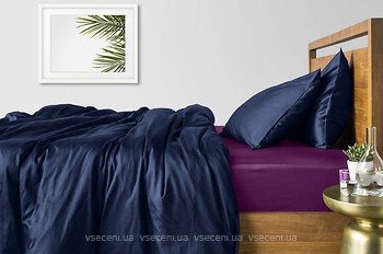 Фото Cosas Сатин двоспальний Євро синій фіолетовий