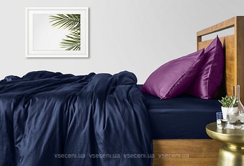 Фото Cosas Сатин двоспальний Євро синій фіолетовий 1