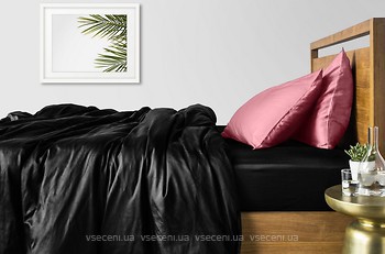 Фото Cosas Сатин двоспальний Євро чорний пудра