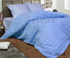 Фото Selena 100188 Зірки Зигзаг Blue двоспальний